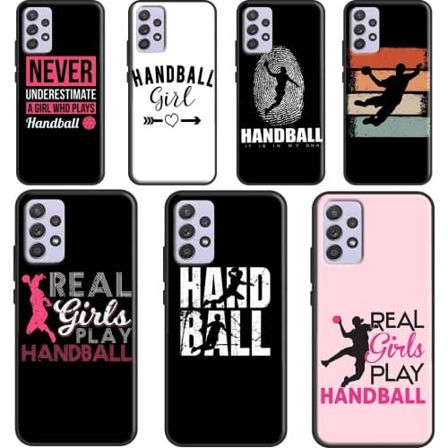 Stylish Playing Handball Phone Case For Samsung Galaxy A52 A32 A42 A72 A12 A21S A20e A40 A50 A70 A31 A51 A71 A02S