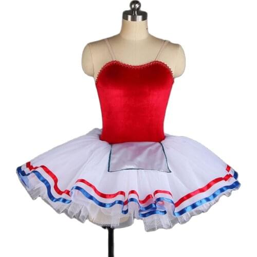 Red Ballet Dancer Tutu Skirt Girls Ballet Dance Dress Dancewear Women Ballet Performance Tutu Dance Costumes for Adults 21272