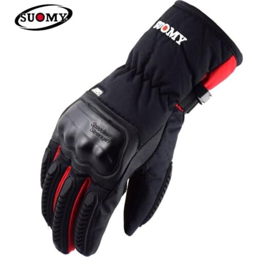 SUOMY 100% Waterproof Motorcycle Gloves Men Women Touch Screen Winter Warm Motocross Gloves Outdoor Ski Cycling Guantes
