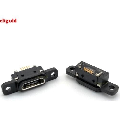 1pcs Micro USB 5Pin Charging Jack Socket Port 5P Waterproof Female Connector With Screw Hole for Scanning Gun