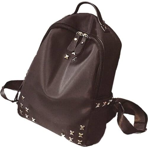 Waterproof Descent Backpack New Style WOMENS Fashion bag Rivet School Bag Womens Oxford Cloth Backpack Gift