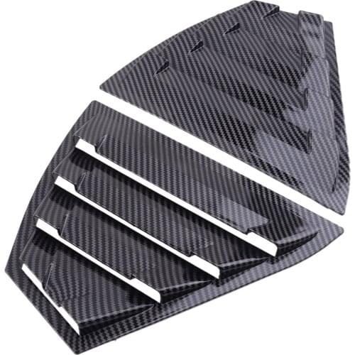 1 Pair Car Side Vent Rear Window Louvers Scoop Fit for Nissan Sentra 2020 2021 Carbon Fiber Style ABS
