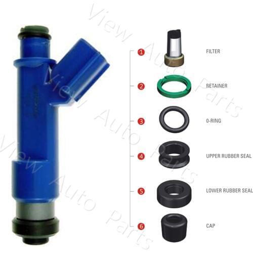 10 sets Fuel Injector Repair Kits micro Filters rubber orings seal plastic cap For 06-14 Toyota Yaris 1.5L VD-RK-0208