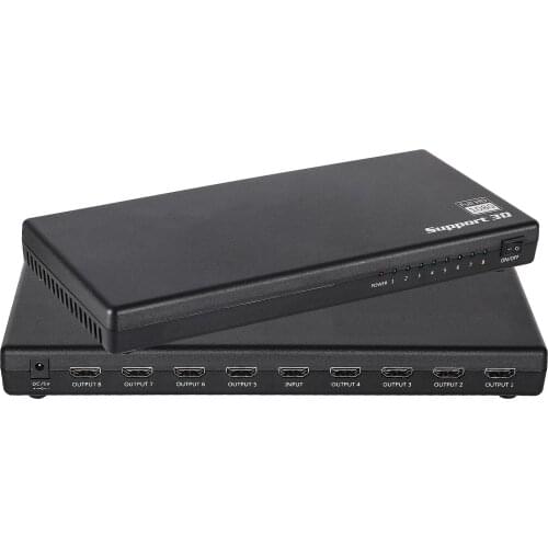 1080P 3D Mini 8 Port Splitter Switcher 1x8 1 in 8 out HDMI-Compatible Distributor Splitter For HDTV PS3 XBOX EP program