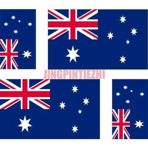 4x Creative Car Stickers Australia Australian Flag Decals Sticker Car Vinyl Luggage Helmet Car Decal Decoration Laptop