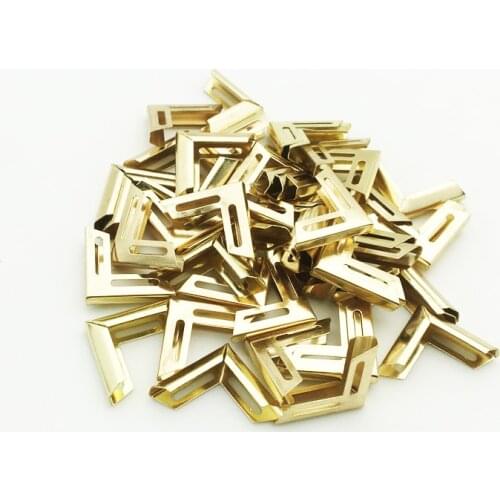 50PCS/Pack 18x18x5mm Gold Metal Book Corners For Photo Albums Menus Folders DIY Scrapbooking Decor Corner Protectors SC149