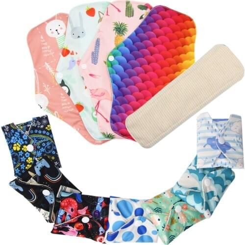 Asenappy Organic Cotton Cloth Menstrual Pads Waterproof Sanitary Pads Washable Reusable Sanitary Towel