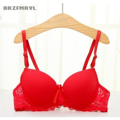 Sexy lovely lace women bra top chest strong push up bra for women breast support sexy bra pushup brassiere gather chest lace bra