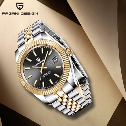 2021 New PAGANI DESIGN Automatic Watch Men Top Brand Luxury Mens Watch Casual Stainless Steel Luminous Clock Relogio Masculino