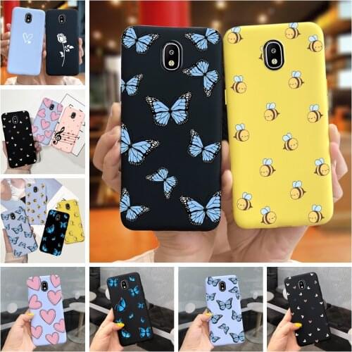 Case For Samsung Galaxy J7 2017 J730 SM-J730F J7 Pro 2017 Cute Bee Butterfly Cases Cover For Samsung J7 2017 Soft Phone Shell