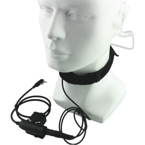 CS Z Tactical Throat Mic Air Tube Headset 7.1 J standard with U94 PTT for BaoFeng UV-5R UV-82 TYT TH-UV8000D Radio
