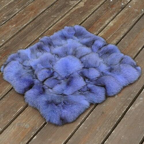 CX-D-138C Warm Winter Home Car Use Handmade Seat Cushions Real Fur Cushion
