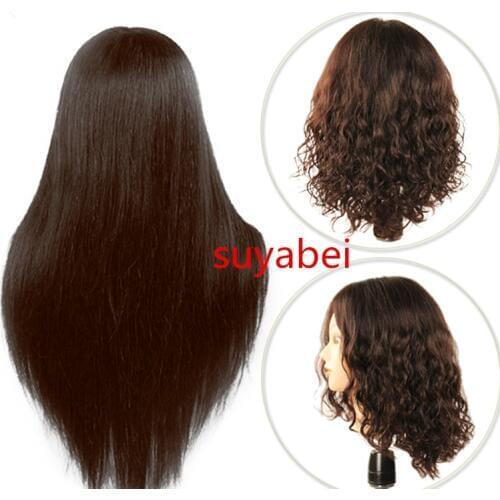 About 60cm hair length 85% natural hair mannequin head hair heads mannequin wig mannequin head styling