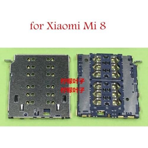 For Xiaomi Mi 8 SIM Card Reader Card Slot Tray Holder Connector Socket for Xiaomi Mi8 Repair Spare Parts