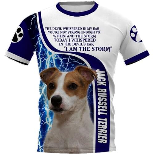 Jack russell terrier 3D Printed Dog t shirts for women for men Summer Casual Tees Daily Short Sleeve Lovely T-shirt DropShipping