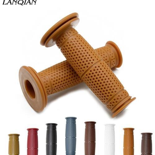 Coffee Motorbike Grips Handlebar Retro Vintage Rubber Hand Handle Bar For Honda CB190R XADV 750 2017 2018 XL600 LMF CBR250R