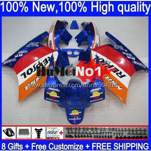 Body For HONDA NSR250R NS250 NSR 250 NSR 250R 1988 1989 131MC.27 MC16 MC18 PGM2 NSR250 R RR NSR250RR 88 89 Fairing Repsol blue