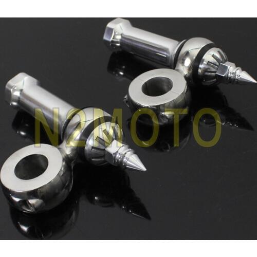 Polish Motorcycles Old School Spear 4" Offset Handlebar Risers 1" 7/8" Bar For Harley Bobber Chopper Racer Handle Bar Mount