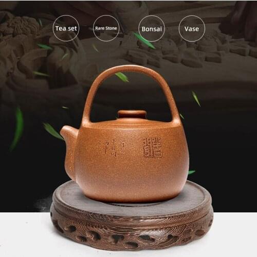 Circular Wooden Vase bonsai Aquarium Table Lamp Teapot Base Home Decoration Display Stand