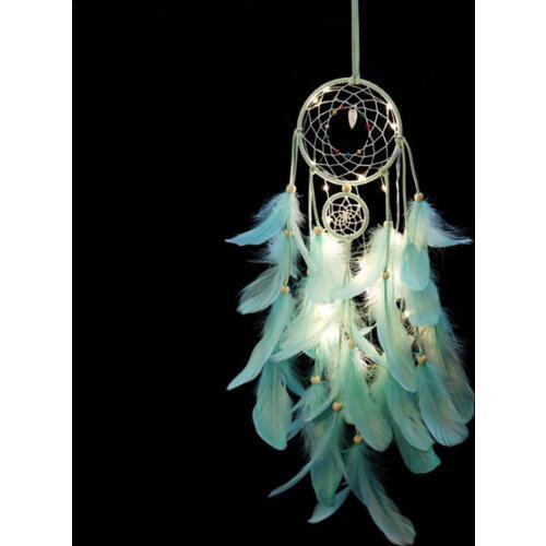 Flower Dreamcatcher Wind Chimes Indian Style Feather Pendant Dream Catcher Creative Car Hanging Decoration