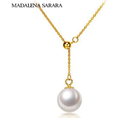 MADALENA SARARA AAA Saltwater Pearl Necklace Simple Beauty Pearl Jewelry 7-7.5mm Saltwater Pearl Pendant Chain Women Necklace