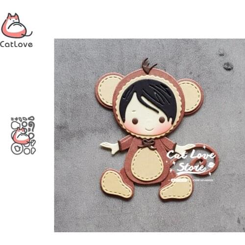 Catlove Monkey Baby Animal Metal Cutting Dies Scrapbooking Stencil Die Cuts Card Making DIY Craft Embossing New Dies For 2020