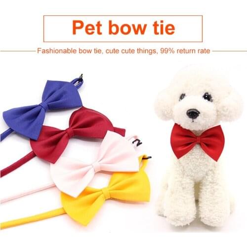 2021 New Pet Dog Cat Necklace Adjustable Strap For Cat Collar Dogs Accessories Pet Dog Bow Tie Puppy Bow Ties Dog Pet Supplies