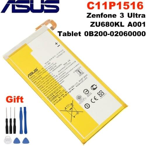 Original ASUS C11P1516 High Capacity Battery For ASUS Zenfone 3 Ultra ZU680KL A001 6.8" Tablet 0B200-02060000 Battery 4600mAh