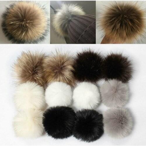 12pcs Fake Faux Ball DIY Artificial Wool Hairball Pompom Ball Poms for Hats Bags DIY Arts Crafts Sewing Tool