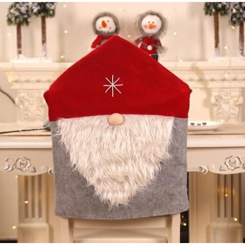 Christmas Chair Cover Removable Washable Dining Chair Seat Covers Dinner Table Party Decor Dining Chair Protector