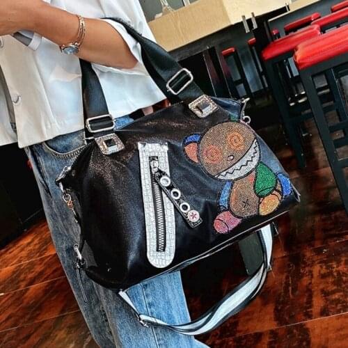 Luxury Cartoon Print Bolsa Feminina Smily Bear Sacs A Main 2021 Large Shopper Bags for Women Shoulder Messenger Tote Bag