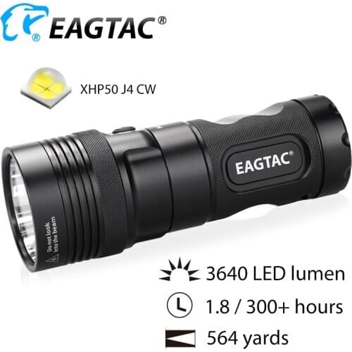 EAGTAC MX25L4 Super Bright LED Flashlight CREE XHP50 3640 Lumens 4*18650 Battery 518 Meter Long Distance for Hunting