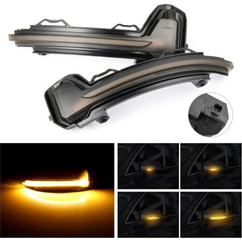 For VW Volkswagen Tiguan MK2 2017 Touareg MK3 LED Dynamic Turn Signal Light Side Rearview Mirror Indicator Sequential Blinker