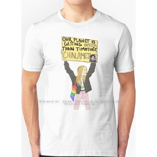 Timothee Chalamet Art T Shirt 100% Pure Cotton Timothee Chalamet Timothee Chalamet Call Me By Your Name Protesting Eco Friendly