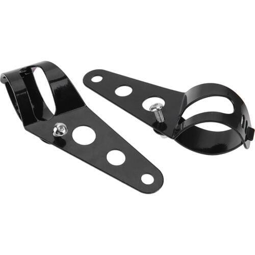 28mm-43mm Universal Motorcycle Headlight Mount Brackets Fork Ear Chopper Headlamp Holder Adjust Motor Fork Mount Black