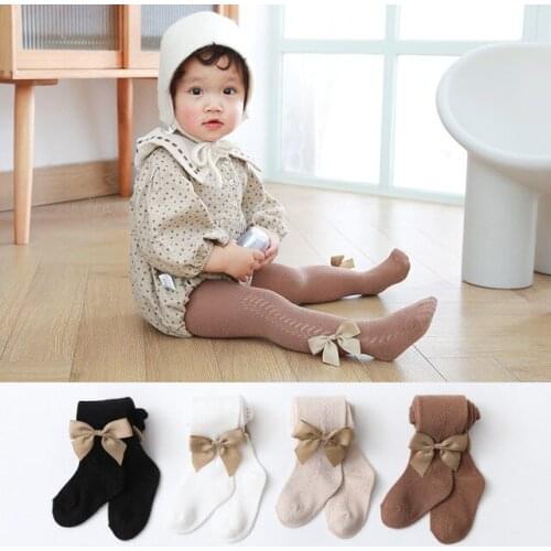 Spring summer mesh thin children kids Pantyhose cute fashion bow baby girl tights Newborn Toddler girls Pantyhose