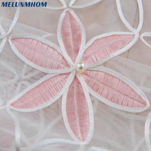 Rushed Cortinas Dormitorio Curtain High Quality Embroidery 3d Tulle For Bedroom Treatments Sheer For Living Room Mesh Yarn