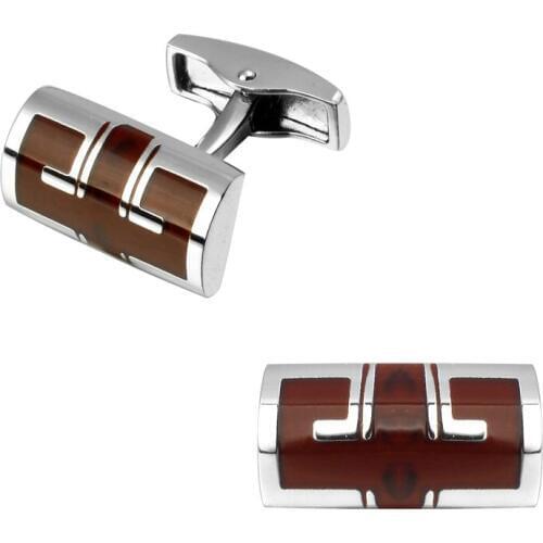 Mens shirts Cufflinks high-quality copper material Red enamel Cufflinks 5 pairs of packaging for sale