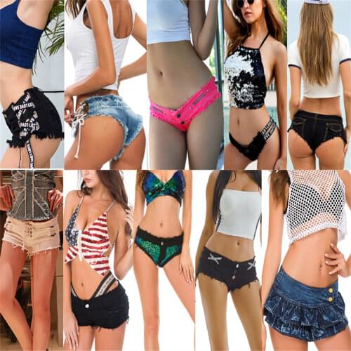 Women Sexy Denim Jeans Shorts Girl High waist Beach Hot Shorts YF049-#808