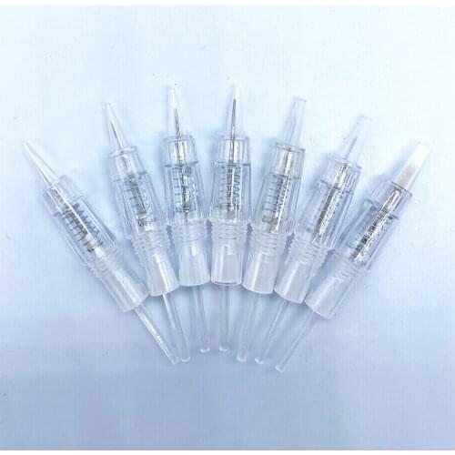 10pcs R1/R1 Blunt/R2/R3/R5/R7 Disposable Screw Tattoo Needles Cartridge Microblading Pen Permanent Makeup Machine Accessories