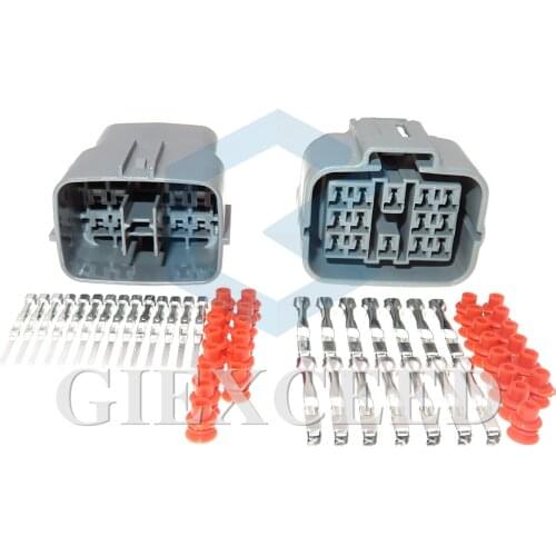 14 Pin/Way 6189-7262 6181-0629 Female Male Car Headlight Light Socket Waterproof Wire Harness Cable Wiring Connector For Mazda