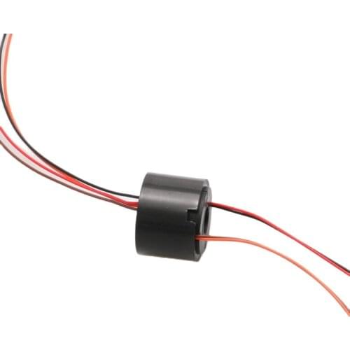 2PCs OD 22mm Through Hole 7mm Slip Ring 4/6 Circuits 1.5A 200RPM MST007-22-06A Hollow Shaft Bore RC Toys DIY Car DVR