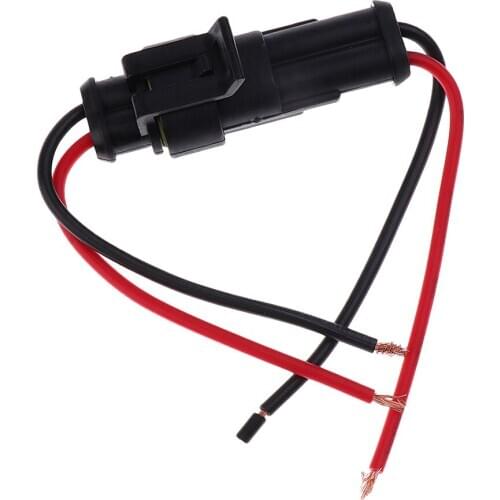 2 Pin HID Electrical Wire Connector Plug Male Female Harness Clips