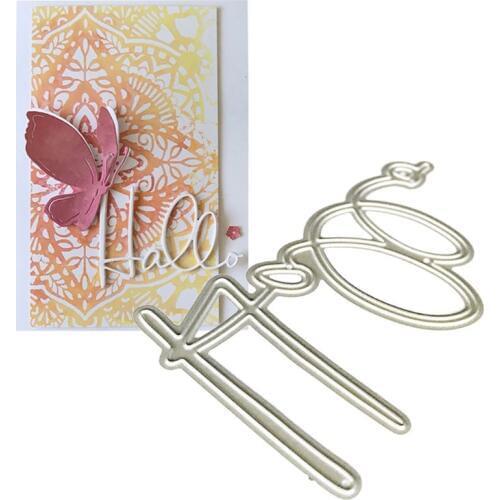 Hallo Metal Cutting Dies Stencil Scrapbooking DIY Album Stamp Paper Card Embossing Decor Craft New Dies for 2020