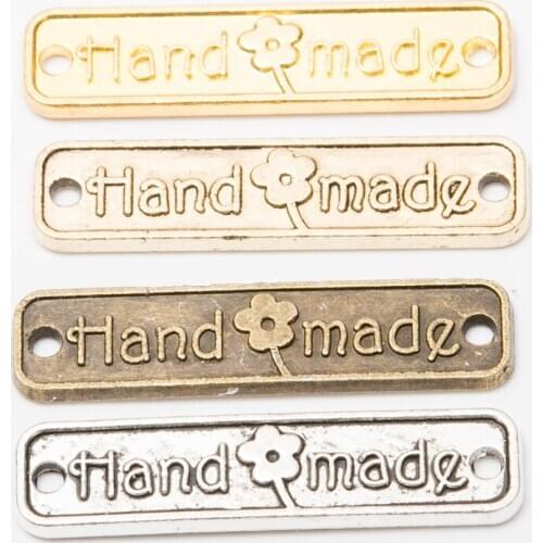 32pcs Vintage zinc alloy metal Rectangle pendant Connector charms for jewelry making