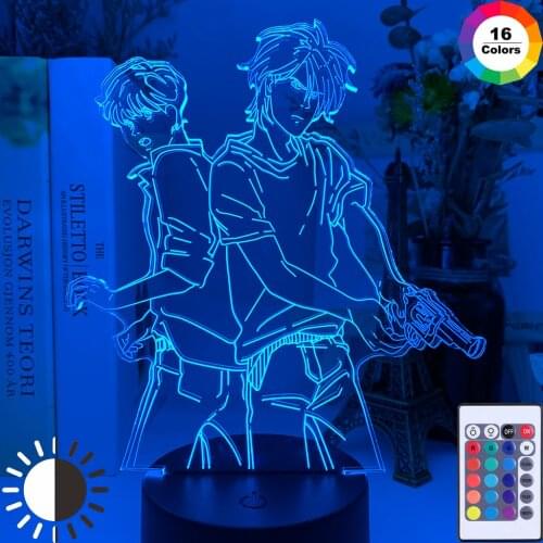 3D Banana Fish LED Night Light Anime for Bedroom Decor Child Kids Birthday Gift Manga Gadget Dropshipping Banana Fish Lamp