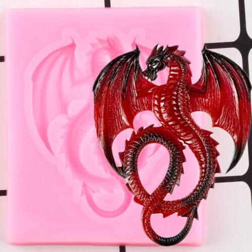 3D Soaring Dragon Silicone Mold Fondant Cake Decorating Tools Candy Chocolate Gumpaste Molds Cupcake Topper Cookie Baking Moulds