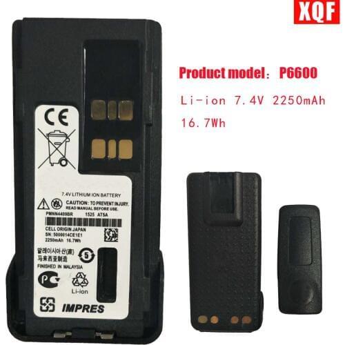 Li-ion 7.4V 2250mAh 16.7Wh Battery For Motorola walkie talkie XiR P6600 XPR3500 XPR3300 P6620 DP2600 DE570 Radio With belt clip