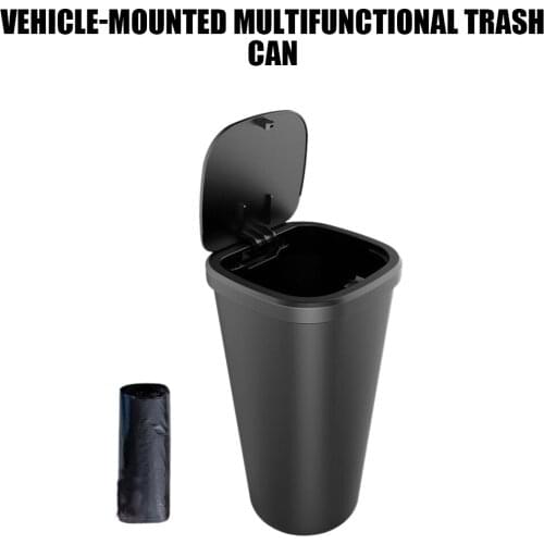 650ml Large Capacity Car Trash Can Auto Organizer Storage Bag Car Garbage Bin Ashtray Dust Case Holder Click Open Cover