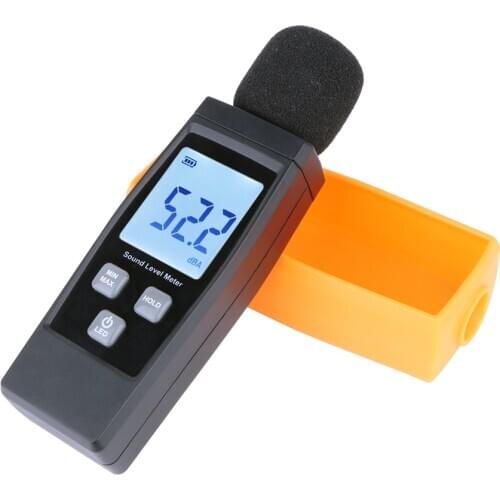LCD Digital Sound Level Meter DB Meters 30-130dBA Noise Volume Measuring Decibel Monitoring Tester with Max/Min/Data Hold Mode